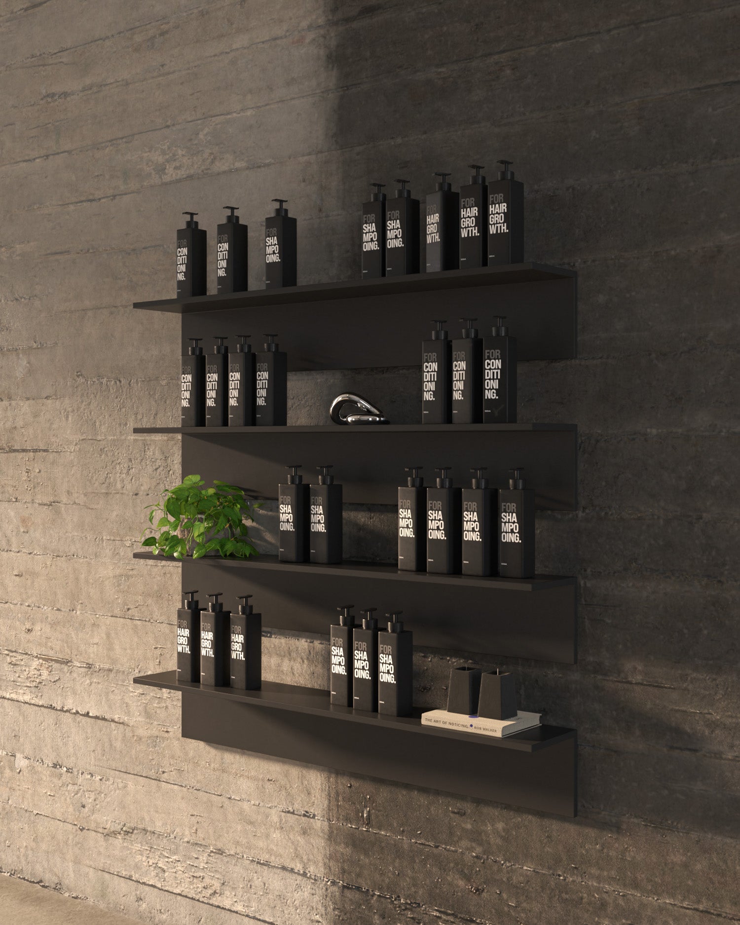 Display Black - Prateleira de 130cm em melamina preta